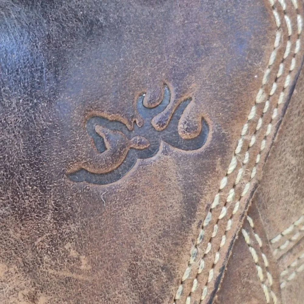 Browning Waterproof Leather Work Boot Men 9.5 WIDE #BR9105 Ranch Hunting Comfort